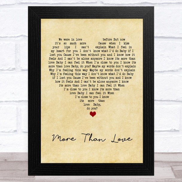 Los Lonely Boys More Than Love Vintage Heart Song Lyric Art Print