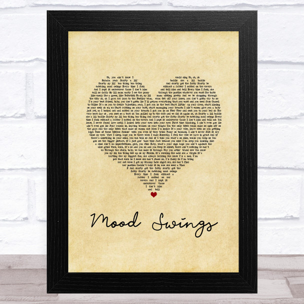 Pop Smoke Mood Swings Vintage Heart Song Lyric Art Print