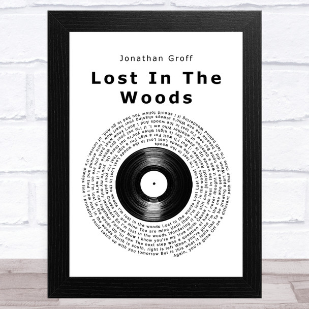Jonathan Groff Lost In The Woods (from Frozen 2) Vinyl Record Song Lyric Art Print