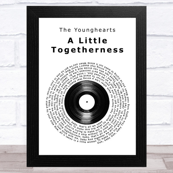 The Younghearts A Little Togetherness Vinyl Record Song Lyric Art Print
