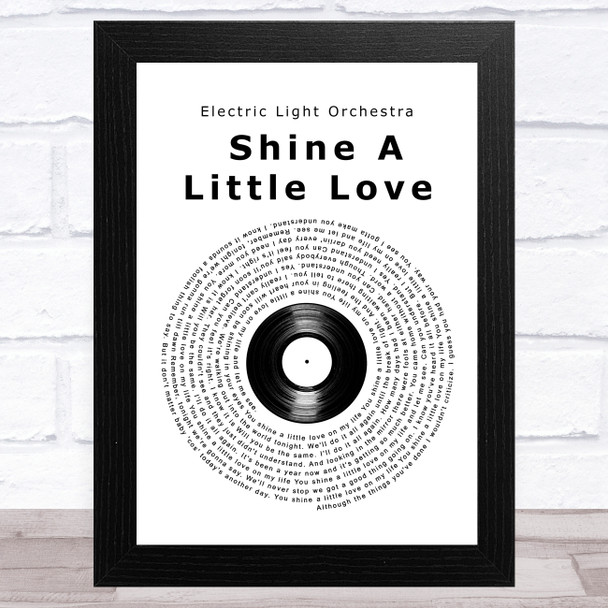 Electric Light Orchestra Shine A Little Love Vinyl Record Song Lyric Art Print