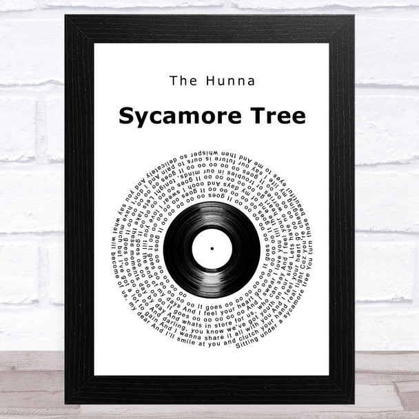 The Hunna Sycamore Tree Vinyl Record Song Lyric Art Print