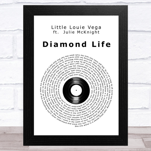Little Louie Vega Diamond Life Vinyl Record Song Lyric Art Print