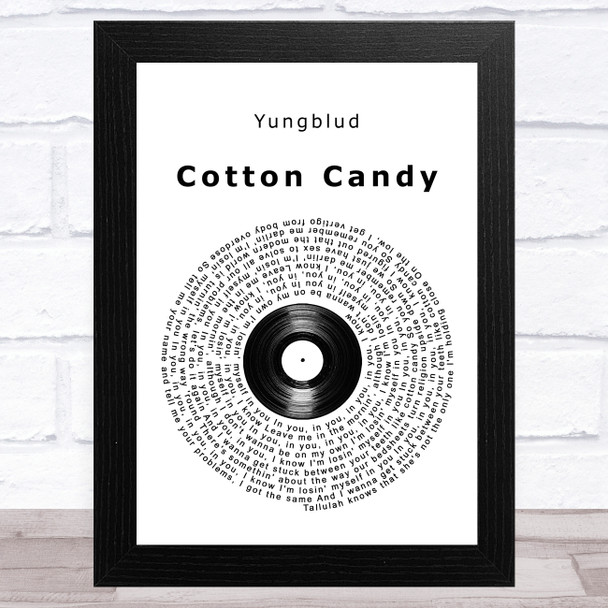 Yungblud cotton candy Vinyl Record Song Lyric Art Print