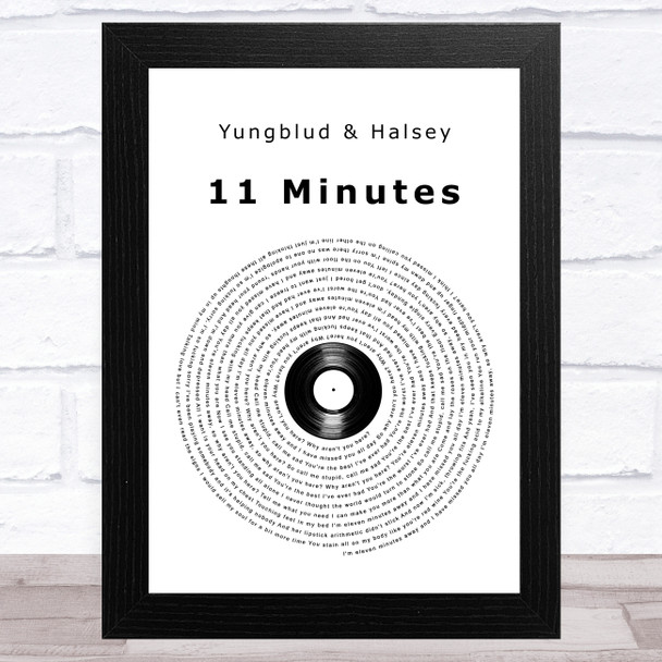 Yungblud & Halsey 11 Minutes Vinyl Record Song Lyric Art Print