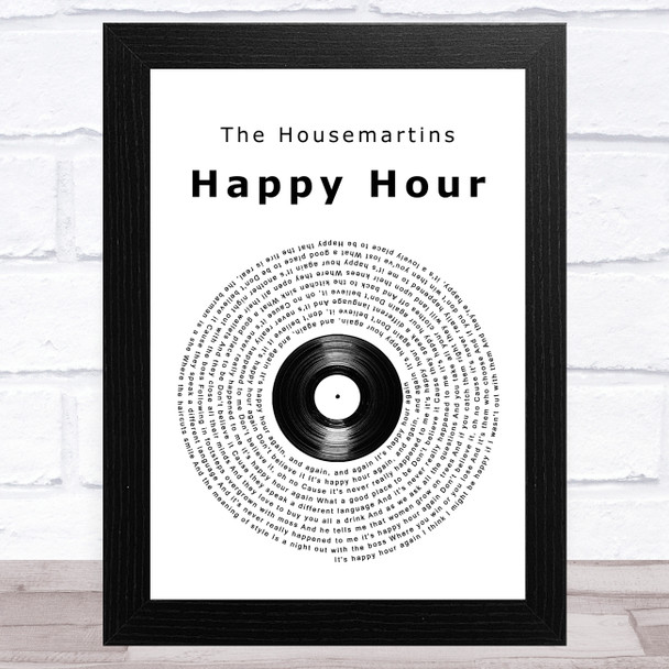 The Housemartins Happy Hour Vinyl Record Song Lyric Art Print