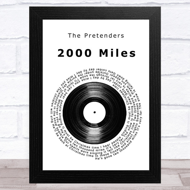 The Pretenders 2000 Miles Vinyl Record Song Lyric Art Print