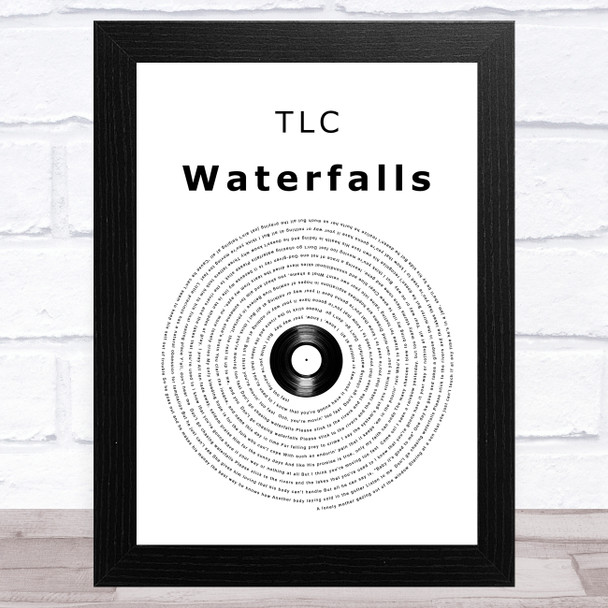 TLC Waterfalls Vinyl Record Song Lyric Art Print