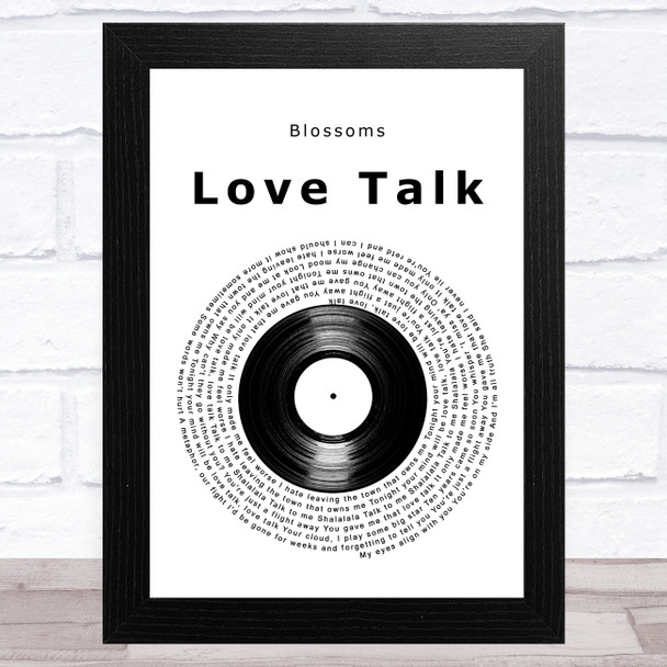 Blossoms Love Talk Vinyl Record Song Lyric Art Print