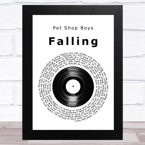 Pet Shop Boys Falling Vinyl Record Song Lyric Art Print