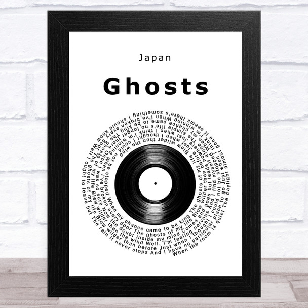 Japan Ghosts Vinyl Record Song Lyric Art Print