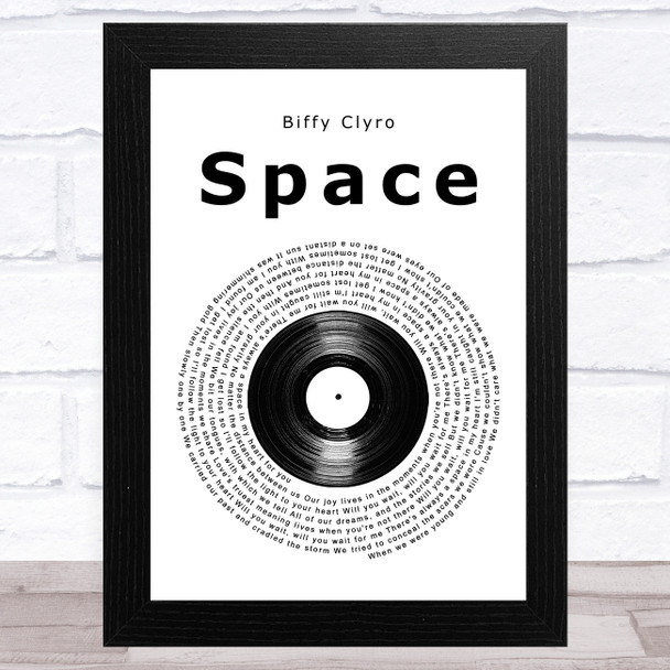 Biffy Clyro Space Vinyl Record Song Lyric Art Print