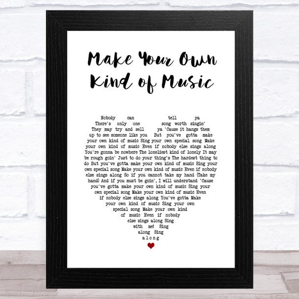 Paloma Faith Make Your Own Kind of Music White Heart Song Lyric Art Print