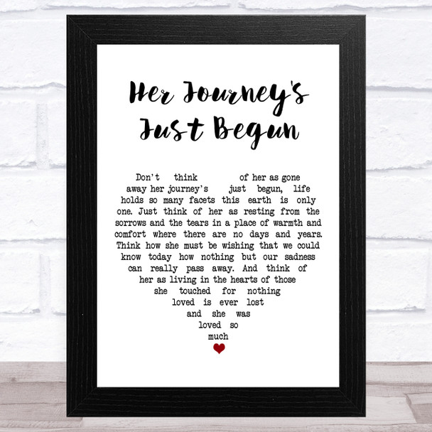 Ellen Brenneman Her Journey's Just Begun White Heart Song Lyric Art Print