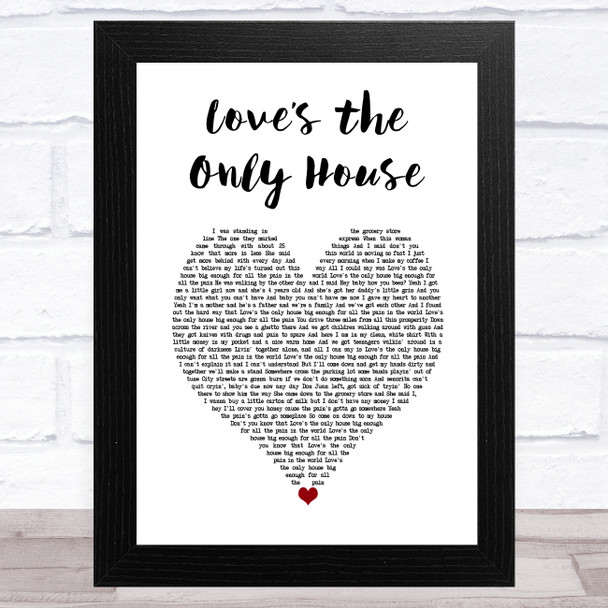 Martina McBride Loves the Only House White Heart Song Lyric Art Print