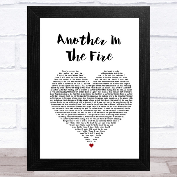 Hillsong United Another In The Fire White Heart Song Lyric Art Print
