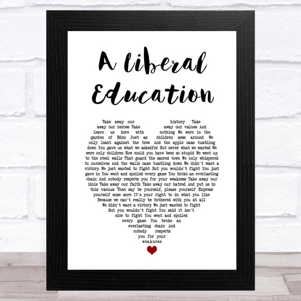 New Model Army A Liberal Education White Heart Song Lyric Art Print