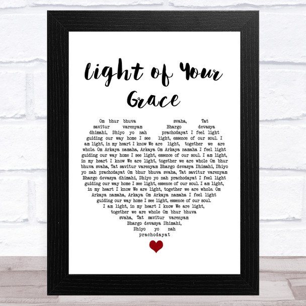 Sam Garrett Light of Your Grace White Heart Song Lyric Art Print