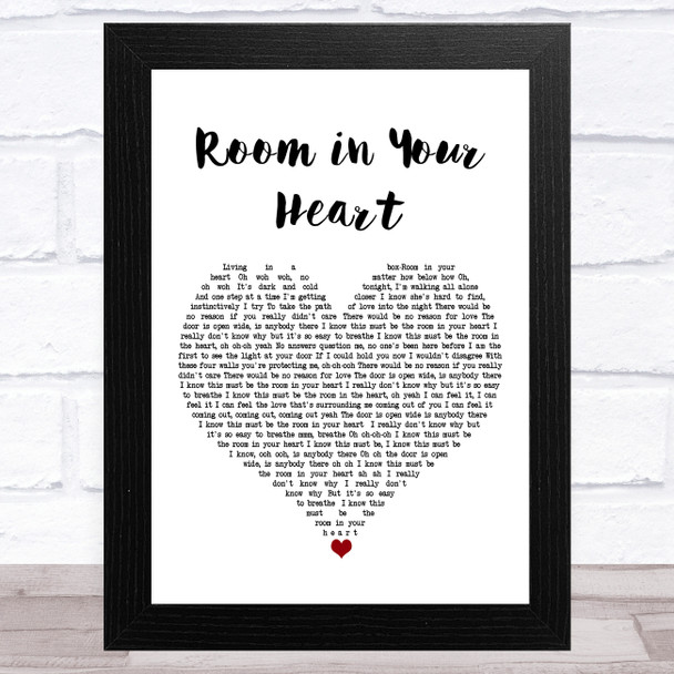 Living in a Box Room in Your Heart White Heart Song Lyric Art Print