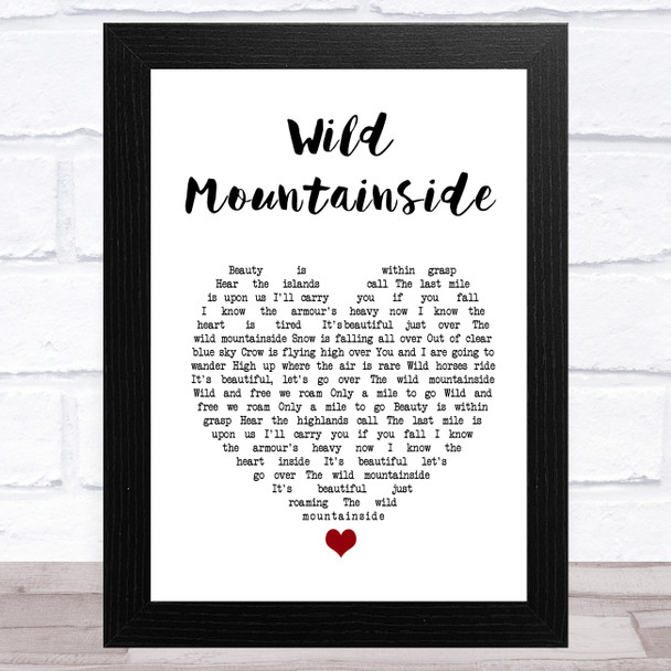 Eddi Reader Wild Mountainside White Heart Song Lyric Art Print