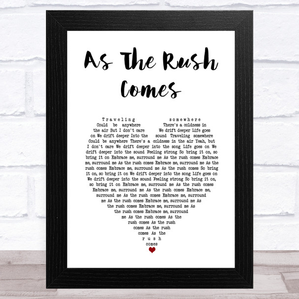 Motorcycle As The Rush Comes White Heart Song Lyric Art Print