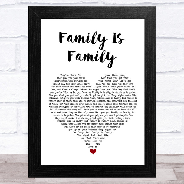 Kacey Musgraves Family Is Family White Heart Song Lyric Art Print