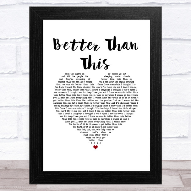 Paloma faith Better Than This White Heart Song Lyric Art Print