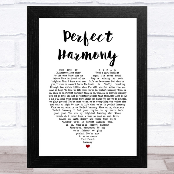 Julie and the Phantoms Perfect Harmony White Heart Song Lyric Art Print