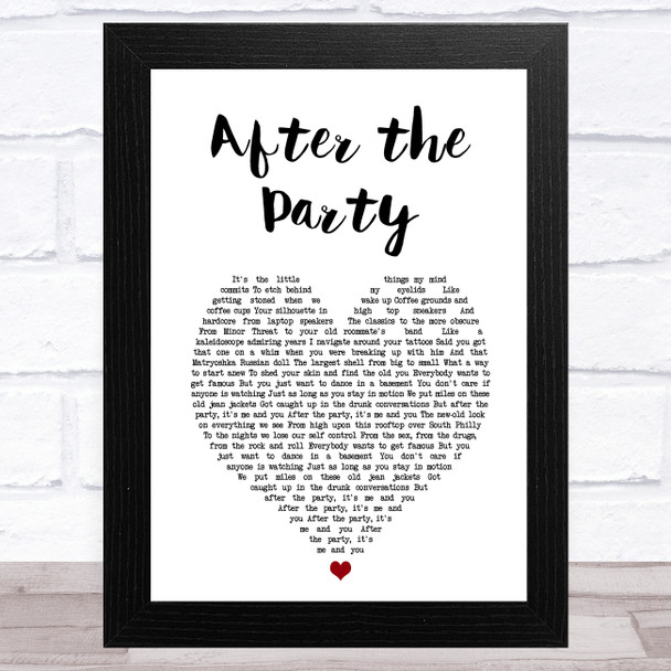 The Menzingers After the Party White Heart Song Lyric Art Print