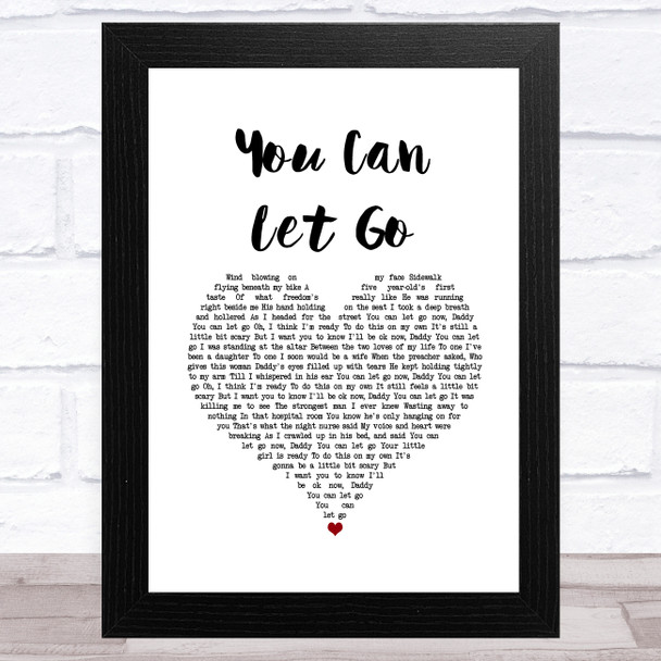 Crystal Shawanda You Can Let Go White Heart Song Lyric Art Print