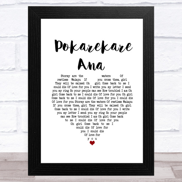 Hayley Westenra Pokarekare Ana White Heart Song Lyric Art Print