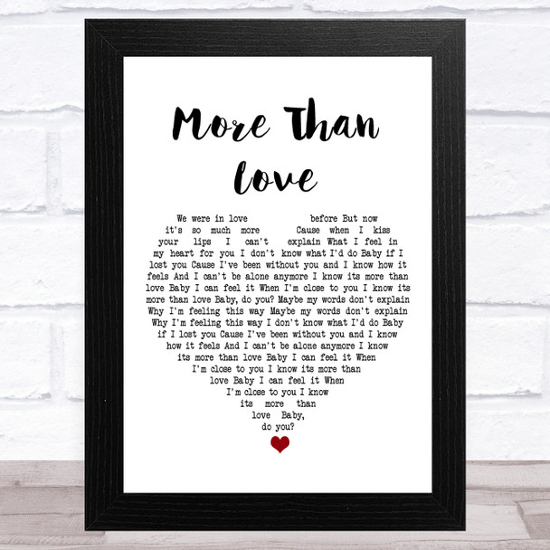 Los Lonely Boys More Than Love White Heart Song Lyric Art Print