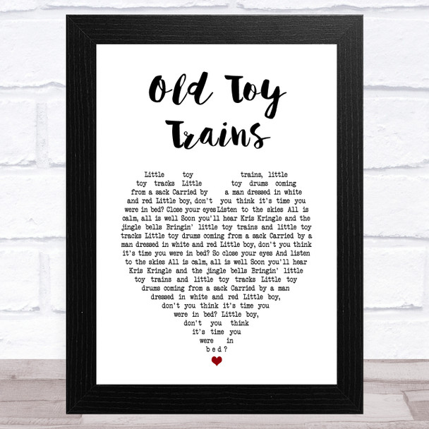 Glen Campbell Old Toy Trains White Heart Song Lyric Art Print