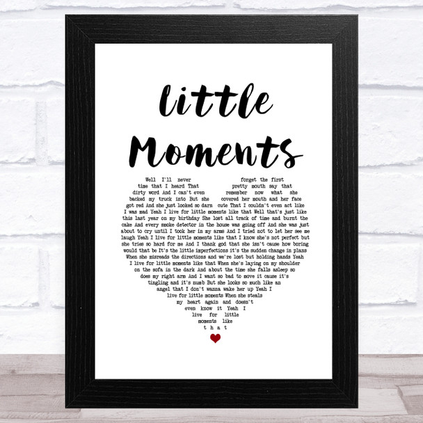 Brad Paisley Little Moments White Heart Song Lyric Art Print