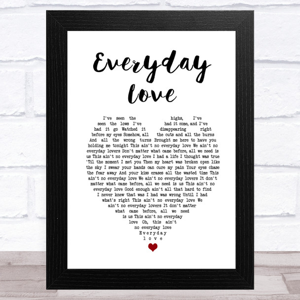 Grace Potter Everyday Love White Heart Song Lyric Art Print