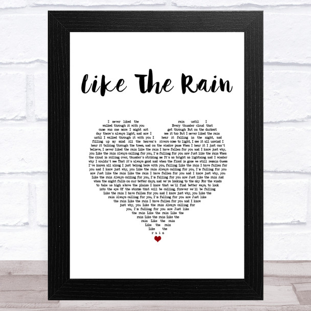 Clint Black Like The Rain White Heart Song Lyric Art Print