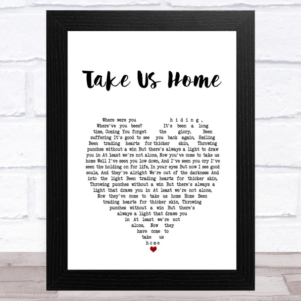 Ellen Smith Take Us Home White Heart Song Lyric Art Print