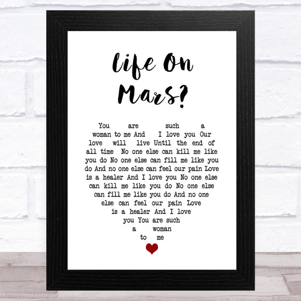 Neil Young Such a Woman White Heart Song Lyric Art Print