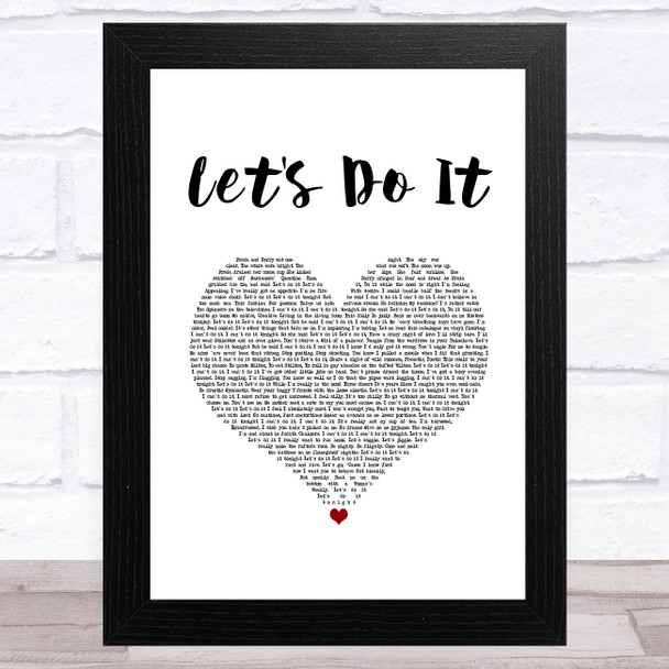 Victoria Wood Let's Do It White Heart Song Lyric Art Print