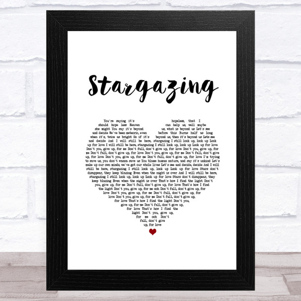 Kygo feat. Justin Jesso Stargazing White Heart Song Lyric Art Print