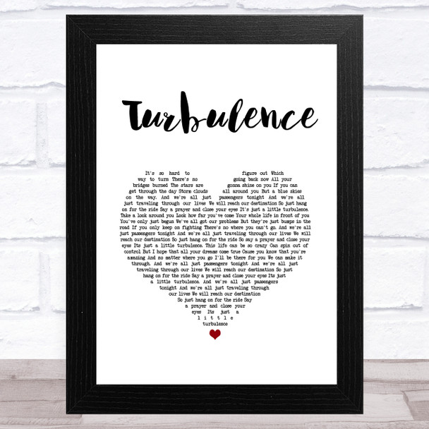 Bowling For Soup Turbulence White Heart Song Lyric Art Print