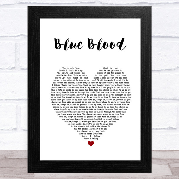 Foals Blue Blood White Heart Song Lyric Art Print
