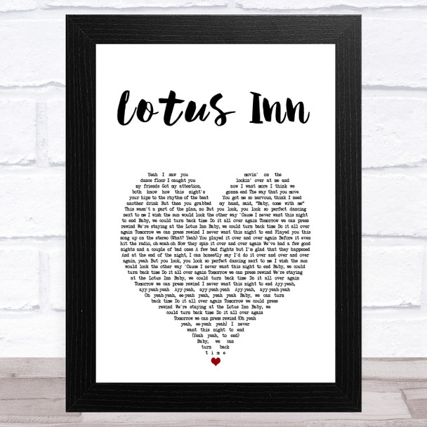 Why Dont We Lotus Inn White Heart Song Lyric Art Print