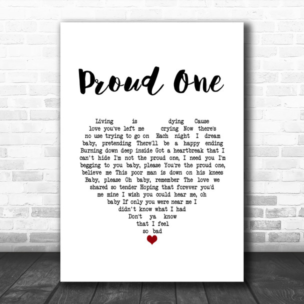 The Osmonds Proud One White Heart Song Lyric Art Print