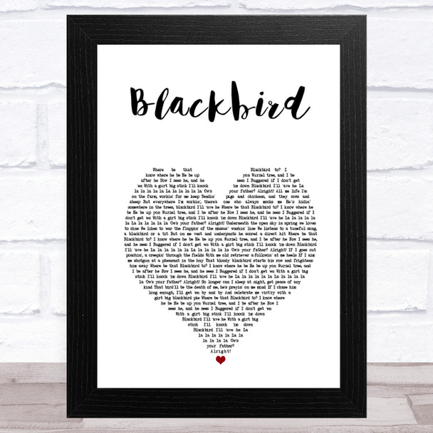 The Wurzels Blackbird White Heart Song Lyric Art Print