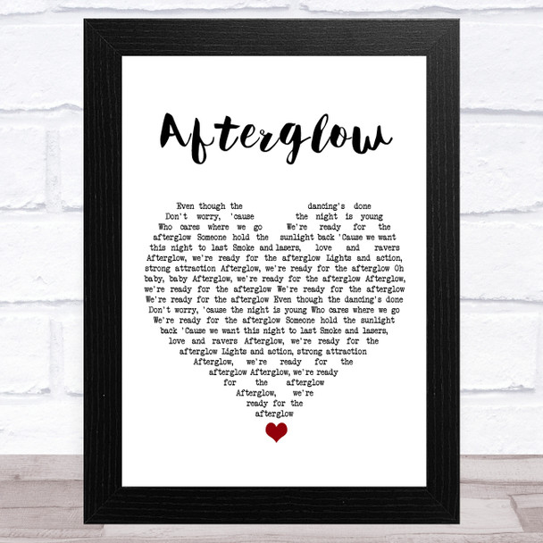 Wilkinson Afterglow White Heart Song Lyric Art Print