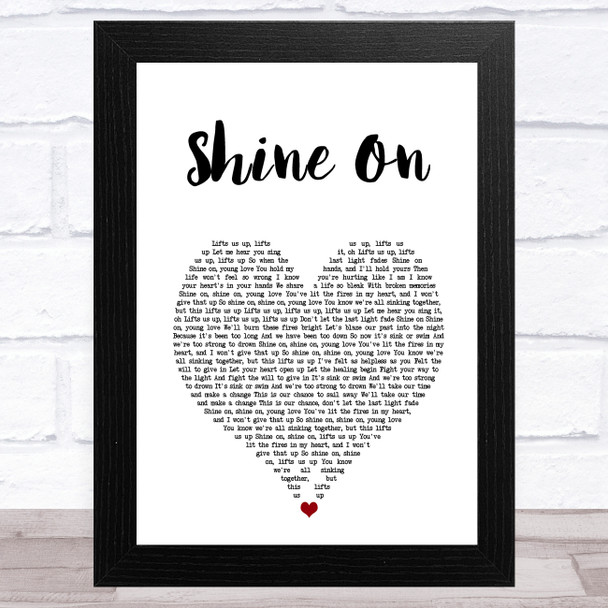 The Amity Affliction Shine On White Heart Song Lyric Art Print