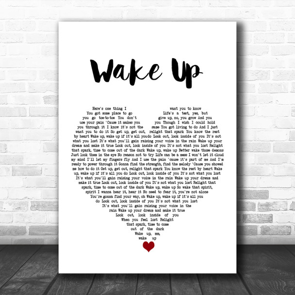 Julie and the Phantoms Cast Wake Up White Heart Song Lyric Art Print