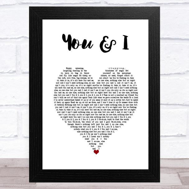 Crystal Fighters You & I White Heart Song Lyric Art Print