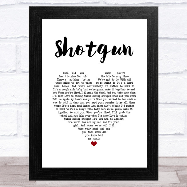 Sean McConnell Shotgun White Heart Song Lyric Art Print